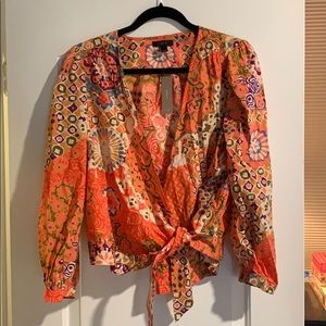 Jcrew wrap top size large Tall